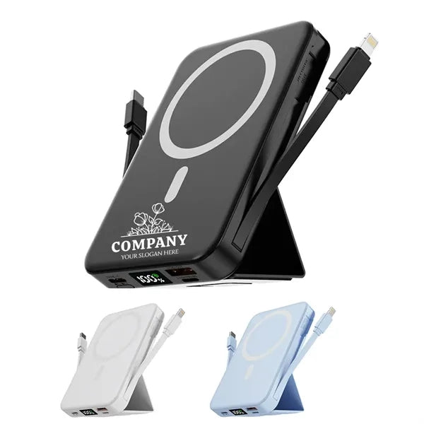 10000mAh Power Bank with USB-C Cable LED Display