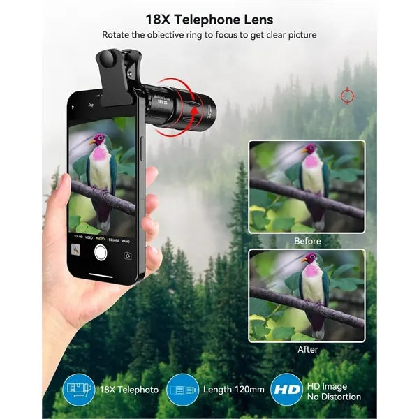 HD Telephoto Mobile Cell Phone Camera Lens with Tripod