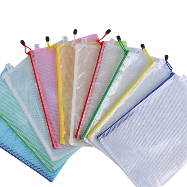 A4 Transparent Mesh File Bag PVC