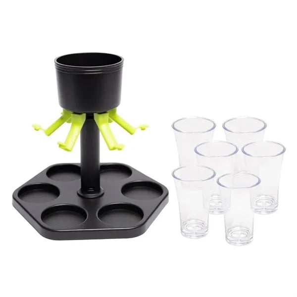 6 Shots Holder Pourer With Stoppers