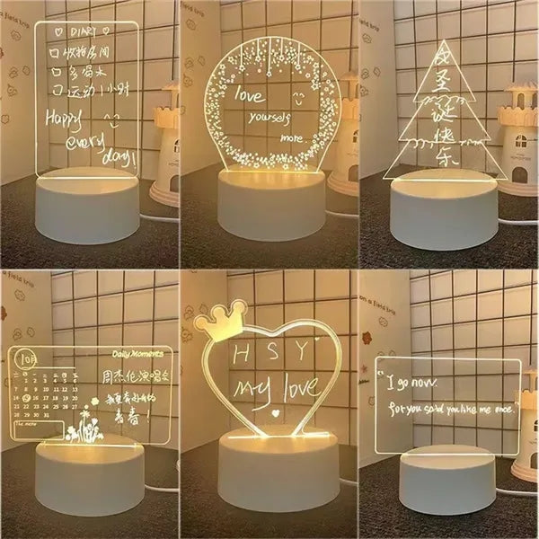 Acrylic Illusion Message Board 3D Led Lamp