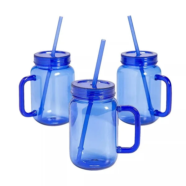 Plastic Mason Jars With Handles 20Oz