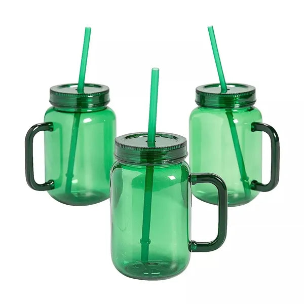 Plastic Mason Jars With Handles 20Oz