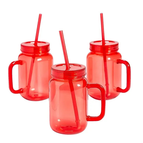 Plastic Mason Jars With Handles 20Oz