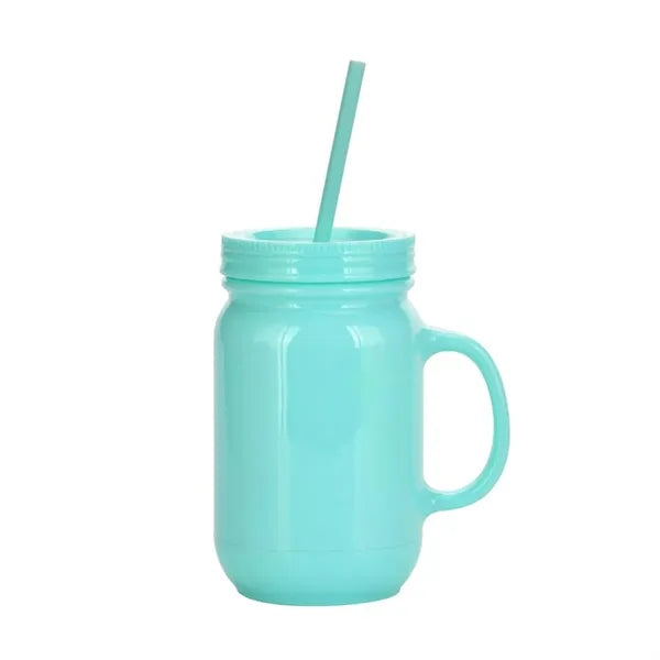 20Oz Solid Color Plastic With Handle Rooster Cup