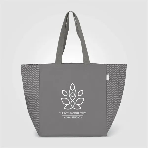 Toronto Recycled Cotton Chevron Tote Bag - 8 oz. Silkscreen