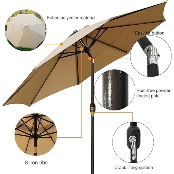 9 ft Outdoor Patio Umbrella