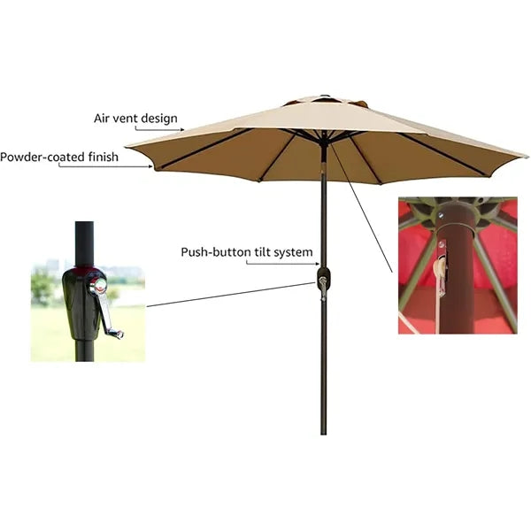 9 ft Outdoor Patio Umbrella