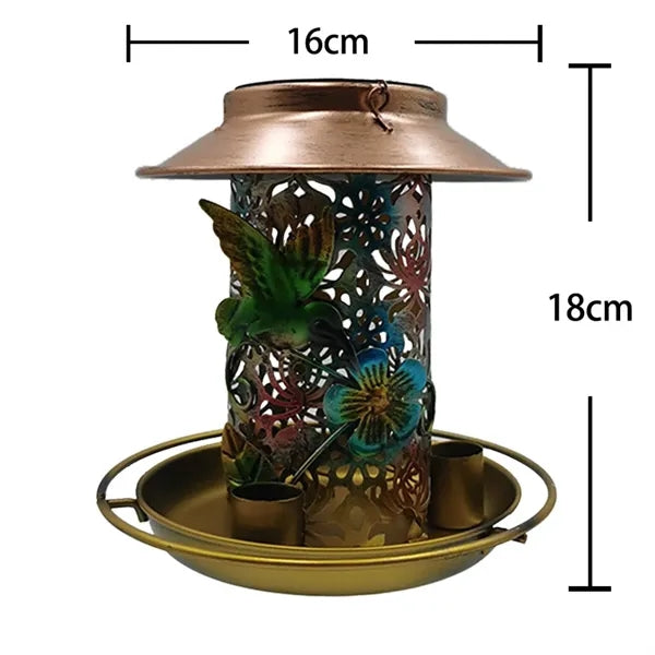 Solar Lantern Bird Feeder for Outdoors Hanging