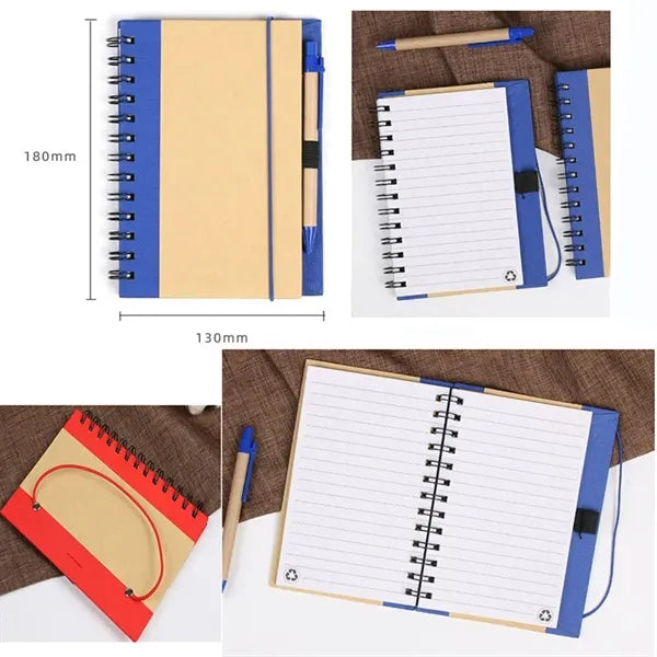 5" x 7" Eco Friendly Spiral Notebook and Pen