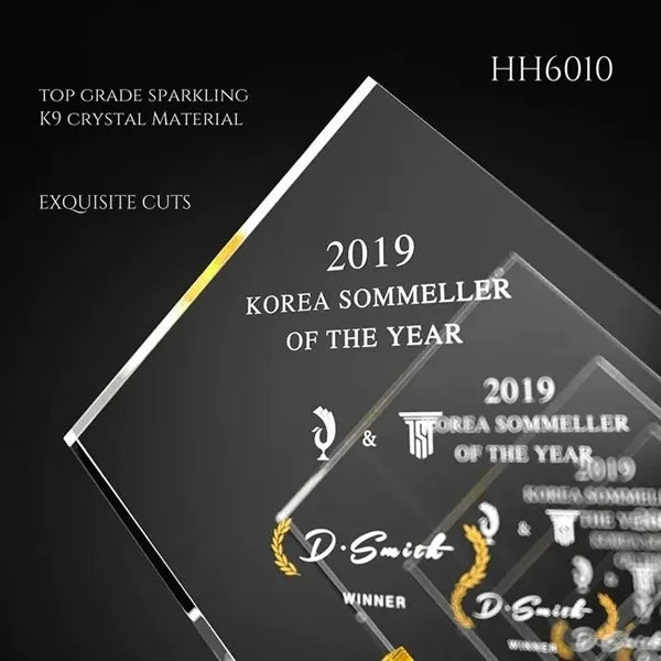 BULK Crystal Trophy Award for Employee Recognition