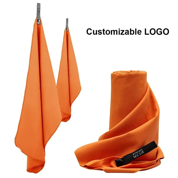 Logo Instant Dry Sport Towel With Storage Bag