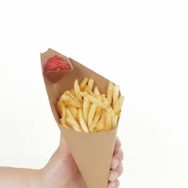 Disposable French Fries Holder Cups- Cone Shaped