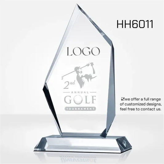 Engraved Crystal Trophy Award Plaque Supplier