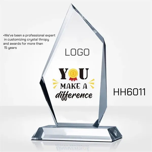 Engraved Crystal Trophy Award Plaque Supplier