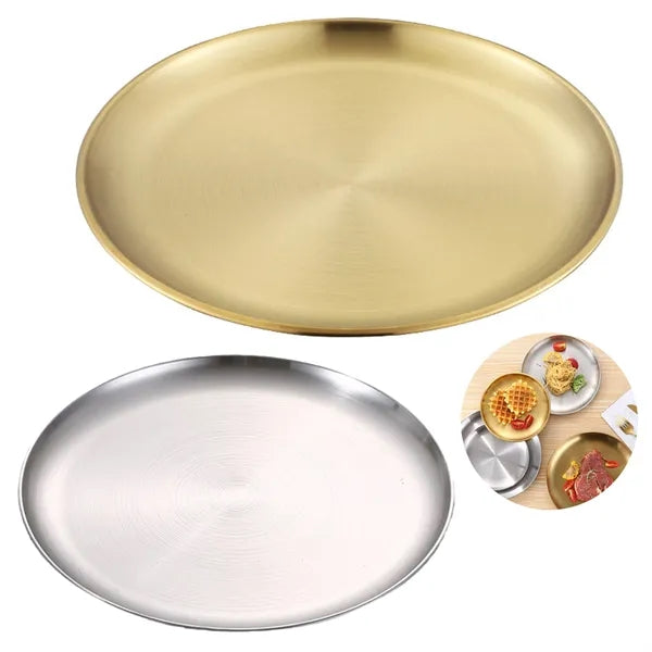 Stainless Steel Round Plate Dishes