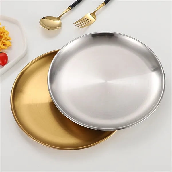 Stainless Steel Round Plate Dishes