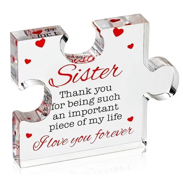 Transparent Puzzle Acrylic Paperweight Decoration
