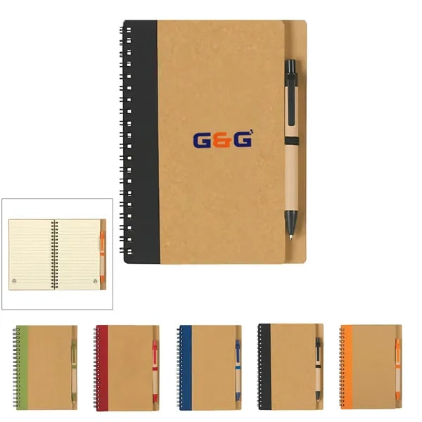 Kraft Paper Notebook with Pen