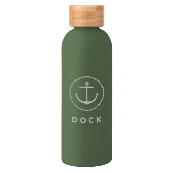 17 Oz. Blair Recycled Stainless Steel Bottle With Bamboo Lid
