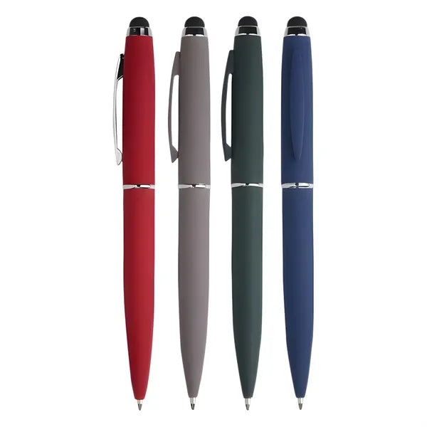 Rubber Coated Twist Metal Stylus Ballpoint Pen
