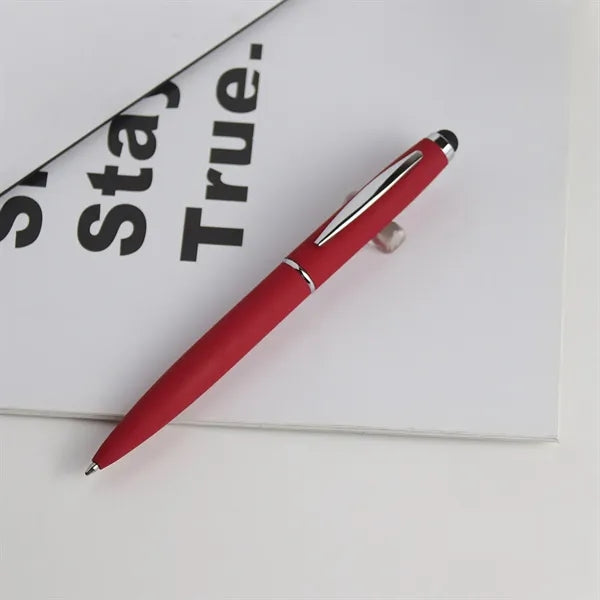 Rubber Coated Twist Metal Stylus Ballpoint Pen