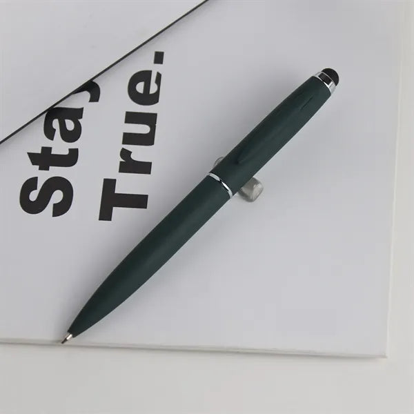 Rubber Coated Twist Metal Stylus Ballpoint Pen
