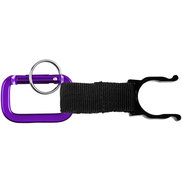 Carabiner with Strap and Bottle Holder