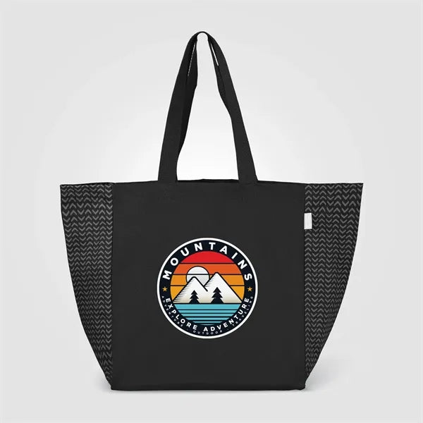 Toronto Recycled Cotton Chevron Tote Bag - Heat Transfer