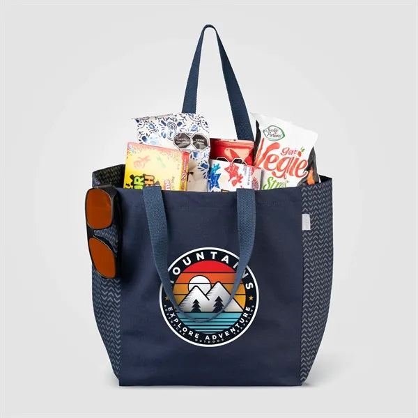 Toronto Recycled Cotton Chevron Tote Bag - Heat Transfer
