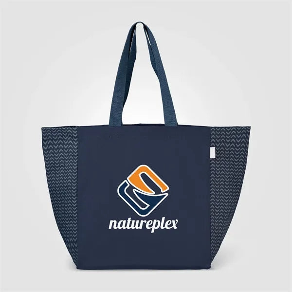 Toronto Recycled Cotton Chevron Tote Bag - Heat Transfer