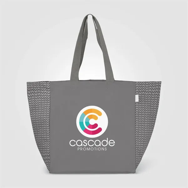 Toronto Recycled Cotton Chevron Tote Bag - Heat Transfer