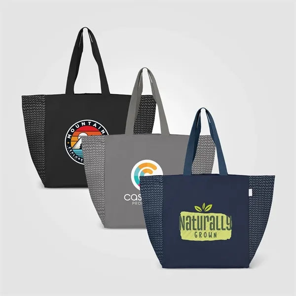 Toronto Recycled Cotton Chevron Tote Bag - Heat Transfer
