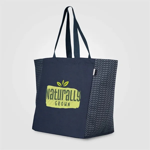 Toronto Recycled Cotton Chevron Tote Bag - Heat Transfer