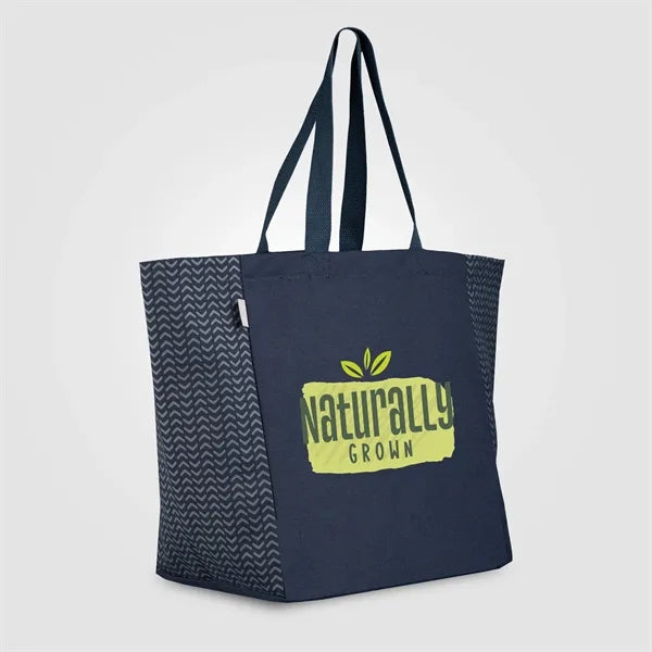 Toronto Recycled Cotton Chevron Tote Bag - Heat Transfer