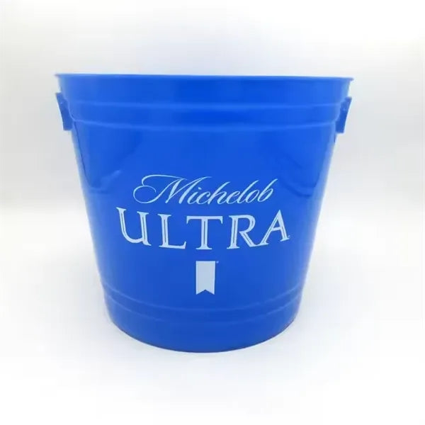 6L round shape ice bucket with die cut handle