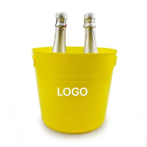 6L round shape ice bucket with die cut handle