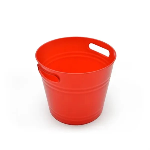 6L round shape ice bucket with die cut handle