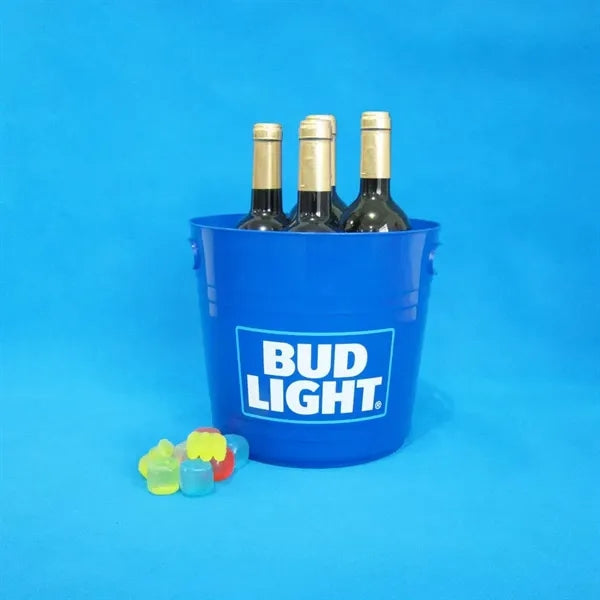 6L round shape ice bucket with die cut handle