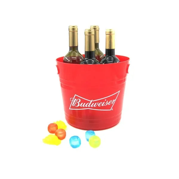 6L round shape ice bucket with die cut handle