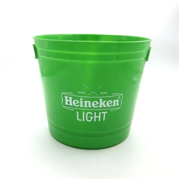 6L round shape ice bucket with die cut handle