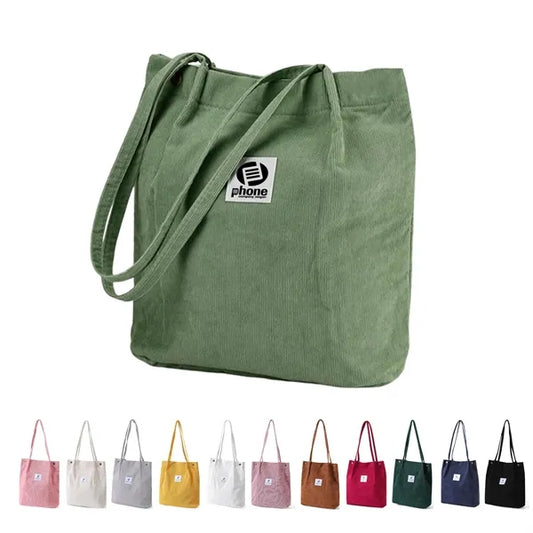 Large Capacity Corduroy Tote Bag