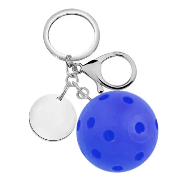 Pickleball Stainless Steel Keychain Sports Gifts
