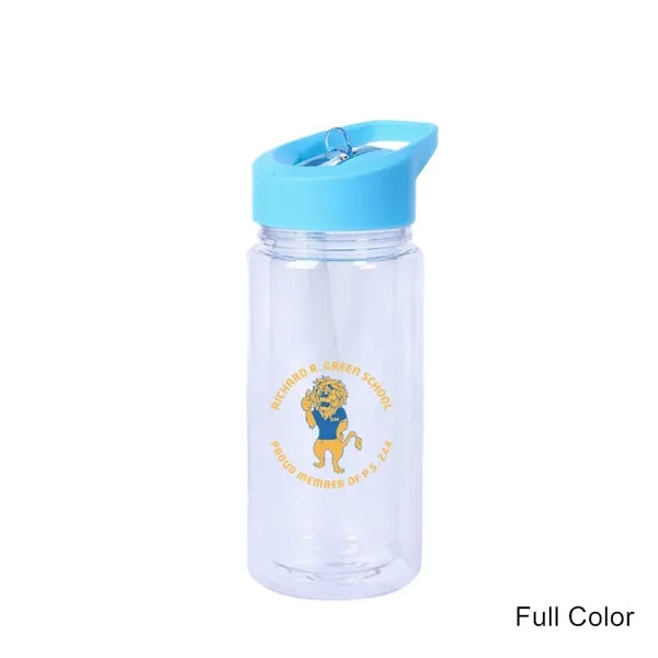 10 oz Kids Double Wall Plastic Snow Globe Tumbler with Straw