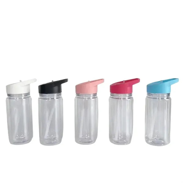 10 oz Kids Double Wall Plastic Snow Globe Tumbler with Straw
