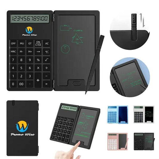 Folding Portable Calculator with Handwriting Pad