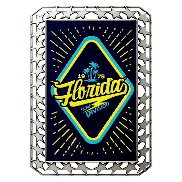 Express Star Border Rectangle Insert Medal