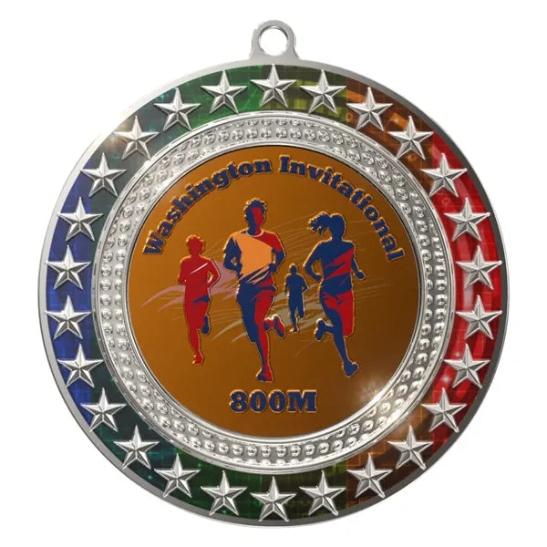 Express Radiant Star Multicolor Insert Medal
