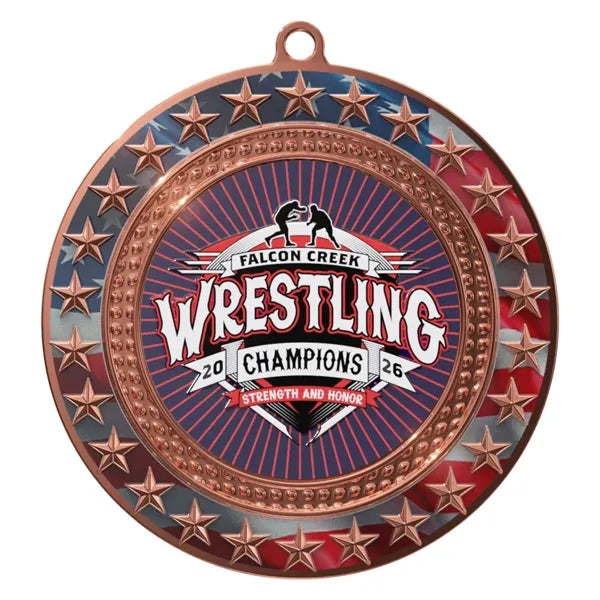 Express Radiant Star Patriotic Insert Medal