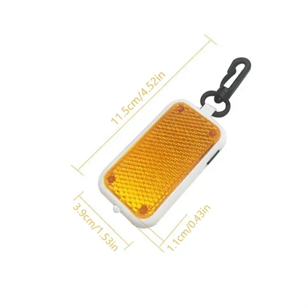 Night Warning Safety LED Reflective Keychain Pendant Light